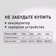 Секатор для деревьев и кустарников аккумуляторный КМ АТОМ 18 В без АКБ и ЗУ (CPS-182BL) - фото 4