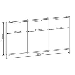 Экран для ванны фронтальный 1Marka Grunge Loft МДФ 180х55 см коричневый откидной (GL180CraftGold) - фото 2