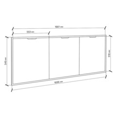 Экран для ванны фронтальный 1Marka Grunge Loft МДФ 170х55 см коричневый откидной (GL170CraftGold) - фото 2