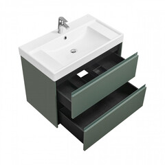 Тумба под раковину Roca Ona 80 см подвесная зеленая матовая (A857630513) - фото 12