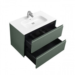 Тумба под раковину Roca Ona 80 см подвесная зеленая матовая (A857630513) - фото 9