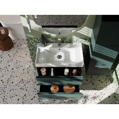 Тумба под раковину Roca Ona 80 см подвесная зеленая матовая (A857630513) - фото 7