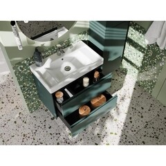 Тумба под раковину Roca Ona 80 см подвесная зеленая матовая (A857630513) - фото 5