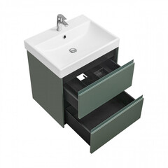 Тумба под раковину Roca Ona 60 см подвесная зеленая матовая (A857613513) - фото 8