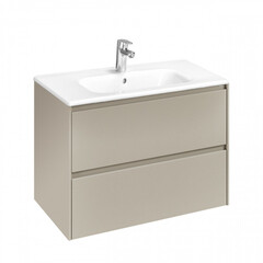 Тумба под раковину Roca Ona 80 см подвесная бежево-серая матовая (A857630510) - фото 8