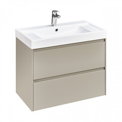 Тумба под раковину Roca Ona 80 см подвесная бежево-серая матовая (A857630510) - фото 1