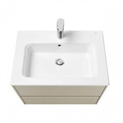 Тумба под раковину Roca Ona 60 см подвесная бежево-серая матовая (A857613510) - фото 6