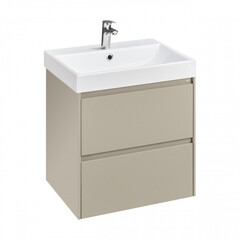 Изображение товара Тумба под раковину Roca Ona 60 см подвесная бежево-серая матовая (A857613510)