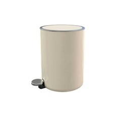 Ведро для мусора Primanova Lenox с крышкой 5 л пластик бежевое с педалью - фото 1