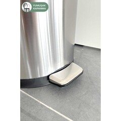 Ведро для мусора Primanova с крышкой 40 л нержавеющая сталь хром с педалью - фото 3