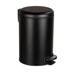 Изображение товара Ведро для мусора Primanova Elit с крышкой 12 л металл черное с педалью