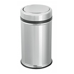 Изображение товара Контейнер для мусора Primanova с вращающейся крышкой 11 л металл хром