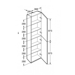 Пенал Roca Ona 40 см подвесной зеленый матовый - фото 5
