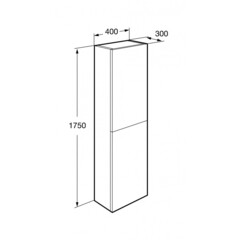Пенал Roca Ona 40 см подвесной зеленый матовый - фото 3