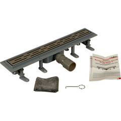 Лоток душевой Terma Light Лайн с комбинированным затвором 800х60 мм d40/50 мм решетка из нержавеющей стали (34119) - фото 9