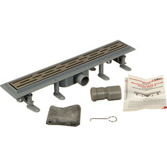 Лоток душевой Terma Light Лайн с комбинированным затвором 800х60 мм d40/50 мм решетка из нержавеющей стали (34119) - фото 8