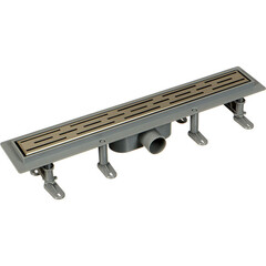 Изображение товара Лоток душевой Terma Light Лайн с комбинированным затвором 600х60 мм d40/50 мм решетка из нержавеющей стали (34117)