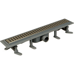 Изображение товара Лоток душевой Terma Light Грейд с комбинированным затвором 500х60 мм d40/50 мм решетка из нержавеющей стали (34120)