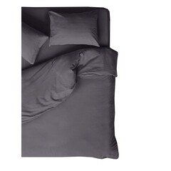Комплект постельного белья 2-спальный полисатин Livadia Stonewash графит с простыней 180х216 см - фото 1