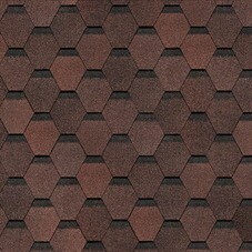 Черепица гибкая Docke Eurasia Шестигранник коричневая 3 кв.м