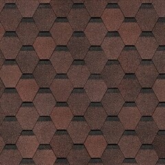 Изображение товара Черепица гибкая Docke Eurasia Шестигранник коричневая 3 кв.м