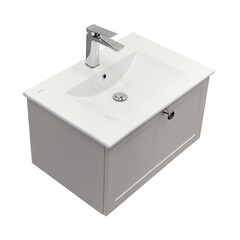 Комплект тумба с раковиной Comforty Моа 60 см подвесная серый шелк (00-00021213CF) - фото 16