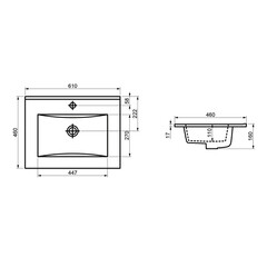 Комплект тумба с раковиной Comforty Моа 60 см подвесная серый шелк (00-00021213CF) - фото 11