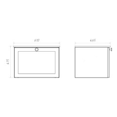 Комплект тумба с раковиной Comforty Моа 60 см подвесная серый шелк (00-00021213CF) - фото 10