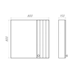 Зеркальный шкаф Comforty Сантьяго 80х80х15 см подвесной ясень беленый - фото 9