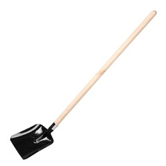 Изображение товара Лопата совковая стальная усиленная для работы с сыпучими материалами с деревянным черенком 1220 мм (61461)