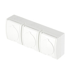 Розетка Simon 15 Aqua накладная белая со шторками с крышкой (1594447-030) - фото 5