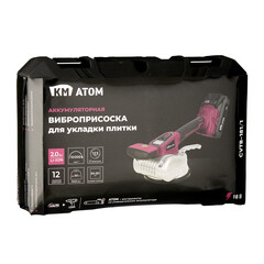Виброприсоска для укладки плитки аккумуляторная КМ АТОМ 18В Li-Ion 2Ач АКБ и ЗУ (CVTB-181/1) - фото 4
