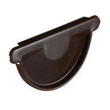 Заглушка желоба Grand Line металлическая d125 мм коричневый RAL 8017