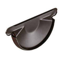 Заглушка желоба Grand Line металлическая d125 мм коричневый RAL 8017 - фото 3