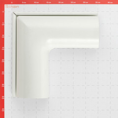 Угол желоба Grand Line металлический внешний d125 мм 90° белый RAL 9003 - фото 2