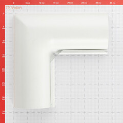 Угол желоба Grand Line металлический внутренний d125 мм 90° белый RAL 9003 - фото 2