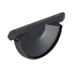 Заглушка желоба Grand Line металлическая d125 мм графитовый серый RAL 7024 - фото 3