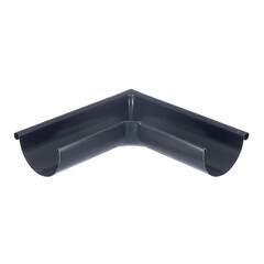 Угол желоба Grand Line металлический внешний d125 мм 90° графитовый серый RAL 7024 - фото 1