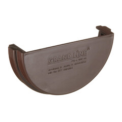 Заглушка желоба пластиковая d120 мм Grand Line шоколад RAL 8017 - фото 1