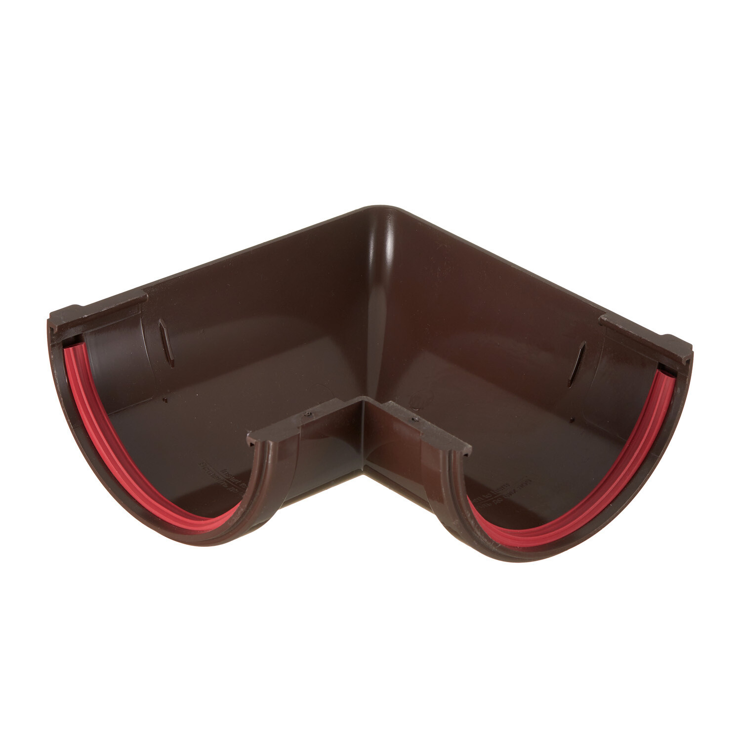 Угол желоба пластиковый d120 мм 90° Grand Line шоколад RAL 8017