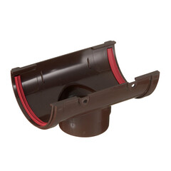 Воронка желоба пластиковая d120-87 мм Grand Line шоколад RAL 8017 - фото 1