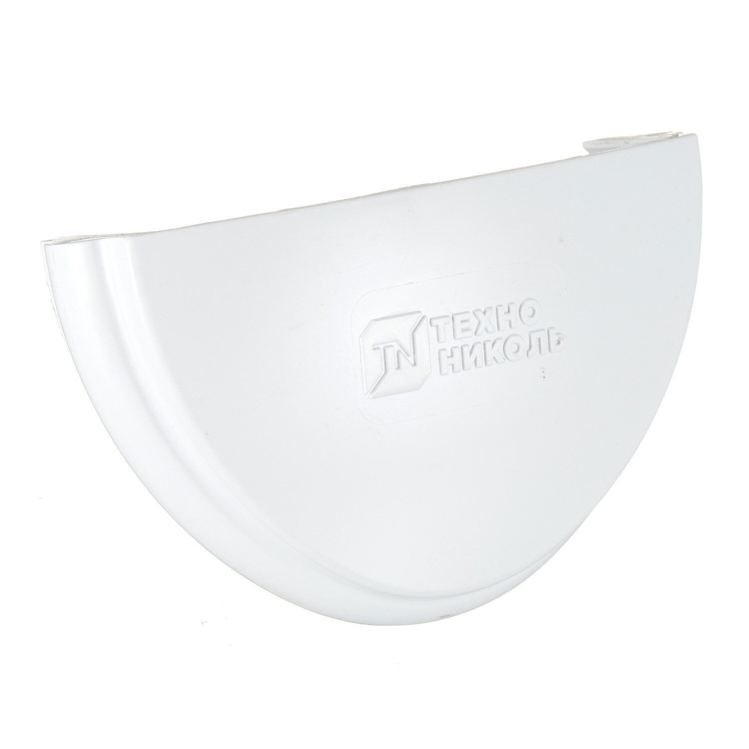 Заглушка желоба Технониколь пластиковая d125 мм белая RAL 9003