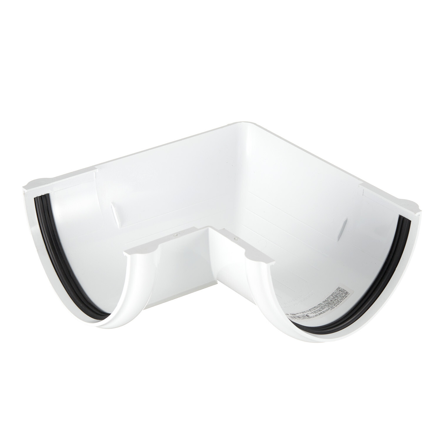 Угол желоба Технониколь пластиковый d125 мм 90° белый RAL 9003