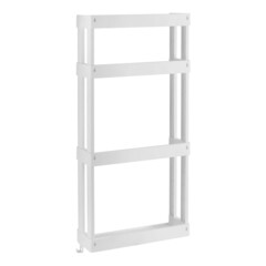 Полка для ванной Violet Vikea четырехъярусная с крючками 395х130х815 мм пластик белая (789406) - фото 3