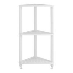 Изображение товара Полка для ванной Violet Vikea угловая трехъярусная с крючками 365х260х680 мм пластик белая (787306)