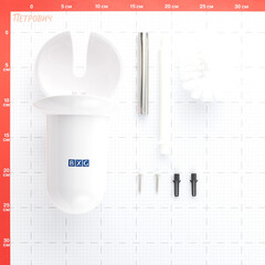 Ершик для унитаза BXG СD-7373 подвесной пластик белый (1748787) - фото 2