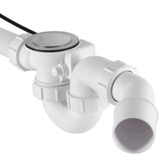 Сифон для ванны McAlpine 1 1/2х40 мм с выпуском d70 мм с соединением 40/50 мм (MRB2C-PB) - фото 5