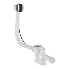 Сифон для ванны Alcadrain регулируемый полуавтомат с выпуском d70 мм с переливом (A55K-VE-01/A55K-RU-01)