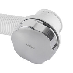 Сифон для ванны Alcadrain регулируемый полуавтомат с выпуском d70 мм с переливом (A55K-VE-01/A55K-RU-01) - фото 3