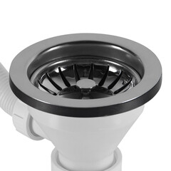 Сифон для мойки Alcadrain 3 1/2х40 мм с выпуском d117 мм с переливом белый (A447-DN50/40) - фото 5